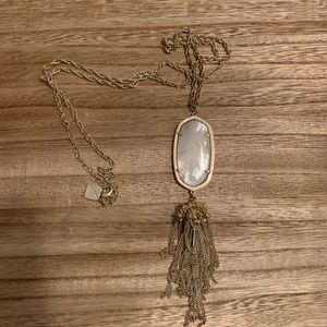 Kendra Scott Gold and White Rayne Necklace